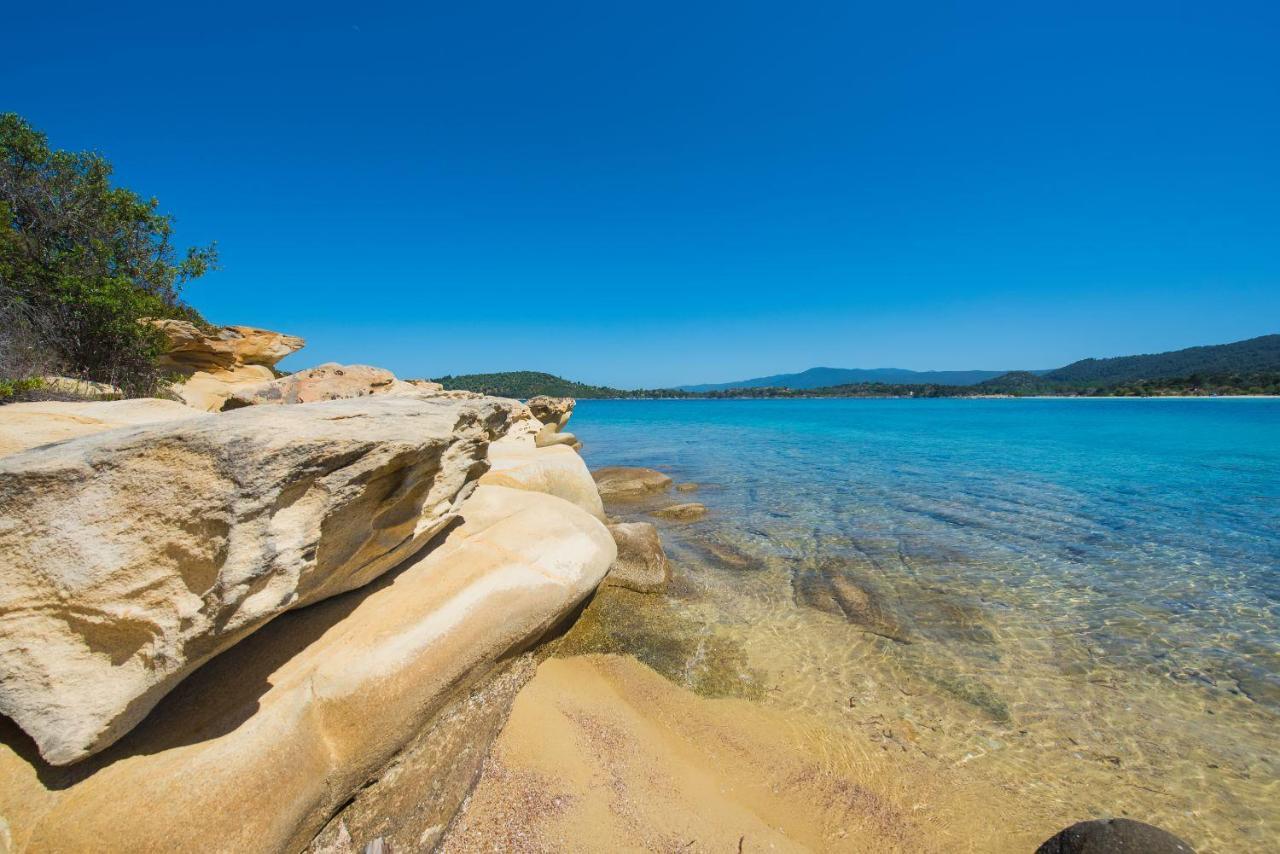 Nereus & Oceanus Beachfront Apartments, Lagonisi Beach #Feelslikehome Ormos Panagias Bagian luar foto